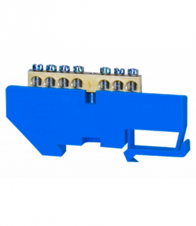 Listwa ochronna 7-modułowa 7x16mm2 wysoka podstawa - niebieska F-Elektro F2.0059