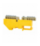 Listwa ochronna 2x5-modułowa 2x5x16mm2 wysoka podstawa - żółta F-Elektro F2.0058