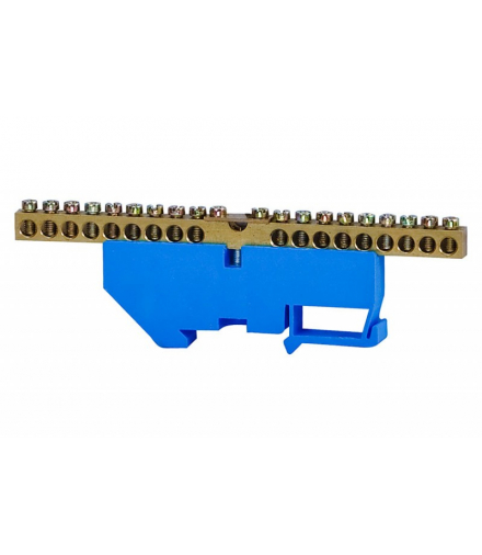 Listwa ochronna 18-modułowa 18x16mm2, 1x35mm2 wysoka podstawa - niebieska F-Elektro F2.0071