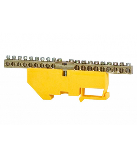 Listwa ochronna 18-modułowa 18x16mm2, 1x35mm2 wysoka podstawa - żółta F-Elektro F2.0072