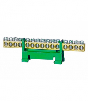 Listwa ochronna 15-modułowa 15x16mm2 niska podstawa - zielona F-Elektro F2.0119