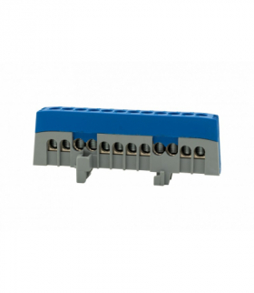 Listwa ochronna ZPI 12-modułowa (12x16mm2) IP20 AL/CU - niebieska F-Elektro F2.0391