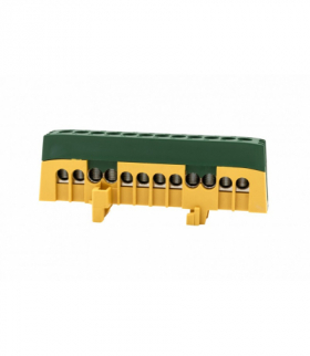 Listwa ochronna ZPI 12-modułowa (12x16mm2) IP20 AL/CU - żółto/zielona F-Elektro F2.0392