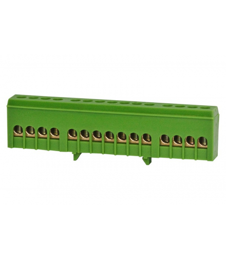 Listwa ochronna 15-modułowa 15x16mm2 zielona IP20 F-Elektro F2.0261