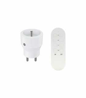 Zestaw bezprzewodowych gniazd MINI, sterowanych pilotem 1+1, 2300W Orno RS-10