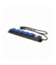 Gumowy przedłużacz warsztatowy bryzgoszczelny z wyłącznikiem, 5 gniazd 2P+Z, IP44, przewód gumowy, H05RR-F 3x1,5mm², długość 3m Orno OR-AE-13298/3M