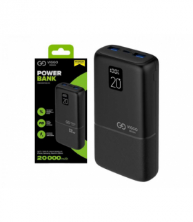 POWER BANK VIGGO PREMIUM 20000mAh QC USB-C 20W CZARNY LTC LX032758