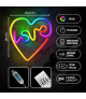 Neon LED RGB LOVE W SERCU FLRN02 + pilot TFO Forever Light RTV100439