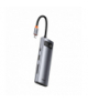 Baseus adapter HUB Joystar 7w1 PD Power Delivery, USB-C 3.0 5 Gb/s męski, HDMI 4K/30Hz żeński srebrny TFO BRA013703