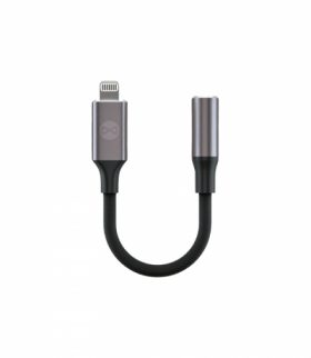 Forever adapter audio AJL-01 jack 3,5 mm - Lightning czarny TFO GSM184536