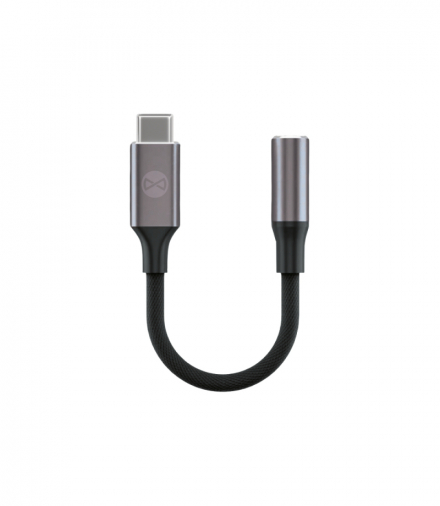 Forever adapter audio AJC-01 jack 3,5 mm - USB-C czarny TFO GSM184537