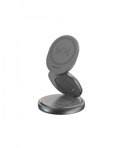 Forever ładowarka bezprzewodowa magnetyczna MAWC-200 15W szara 3w1 TFO GSM183998