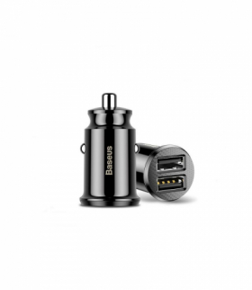 Baseus ładowarka samochodowa Grain 2x USB 3,1A czarna TFO BRA007165