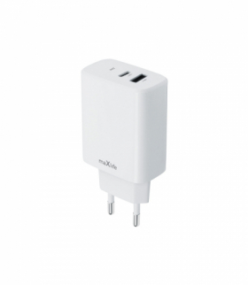 Maxlife ładowarka sieciowa PD QC MXTC-10-20AC 1x USB-C 1x USB 20W biała TFO OEM0101381