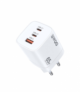 BWOO ładowarka CDA147 65W GaN TRAVEL CHARGER 2 x USB-C, 1 x USB- A TFO GSM183309