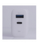Forever ładowarka sieciowa PD QC TC-07-30AC 1x USB-C 1x USB 30W biała + kabel USB-C - USB-C 60W TFO GSM180736