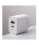 Maxlife ładowarka sieciowa PD QC MXTC-06-30AC 1x USB-C 1x USB 30W biała + kabel USB-C - USB-C 60W TFO OEM0101315