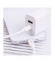 Maxlife ładowarka sieciowa PD QC MXTC-06-20AC 1x USB-C 1x USB 20W biała + kabel USB-C - USB-C 20W TFO OEM0101312