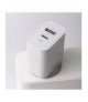 Maxlife ładowarka sieciowa PD QC MXTC-06-20AC 1x USB-C 1x USB 20W biała + kabel USB-C - USB-C 20W TFO OEM0101312
