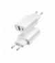 WIWU ładowarka sieciowa Wi-U002 PD + QC 20W 1x USB 1x USB-C biała TFO GSM174818