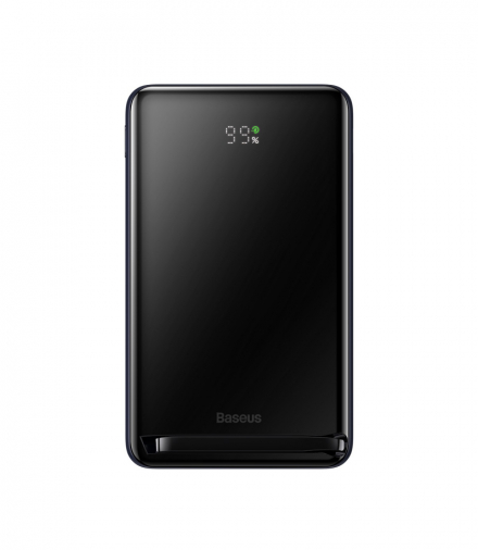 Baseus power bank Magnetic Bracket Wireless Fast Charge 10000mAh 20W niebieski (With Baseus Simple wiring Type-C to Type-C 60W(20V/3A)30cm Black) Overseas Edition TFO BRA013954