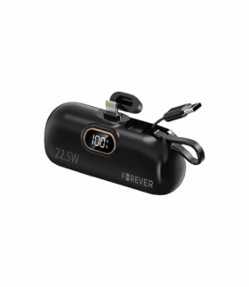Forever mini power bank MTB-100 22.5W 5000 mAh Lightning czarny TFO GSM182133