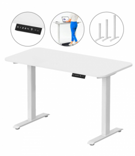 Biurko z elektryczną regulacją wysokości Białe Kingsmith Walkingdesk