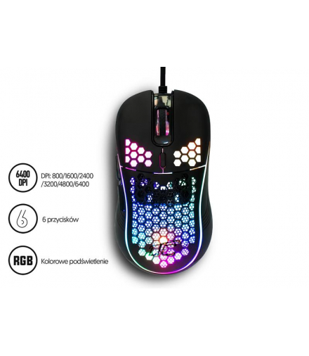 Mysz komputerowa gamingowa RGB 8000DPI LTC LXM302