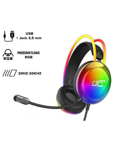 Słuchawki gamingowe RGB z mikrofonem LTC LTC LXLTC903