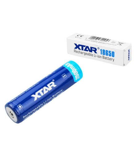 Akumulator 18650 z zabezpieczeniem XTAR 2600mAh, 3.7V Li-ion LXB319