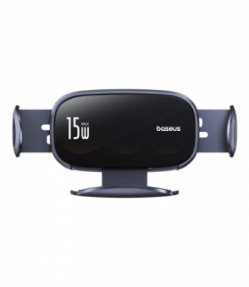 Baseus uchwyt samochodowy LightChaser Series Triple-Coil Wireless Charging Electric Car Mount Cluster czarny TFO BRA014033