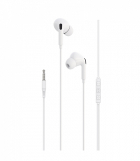 Devia słuchawki przewodowe Kintone A2 jack 3,5mm dokanałowe białe TFO BRA014008