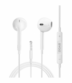 BWOO słuchawki BO-HF05 Wired Earphone 3.5mm stereo białe TFO GSM183284