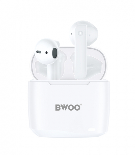 BWOO Bezprzewodowe słuchawki TWS BW94-WH, białe TFO GSM183280