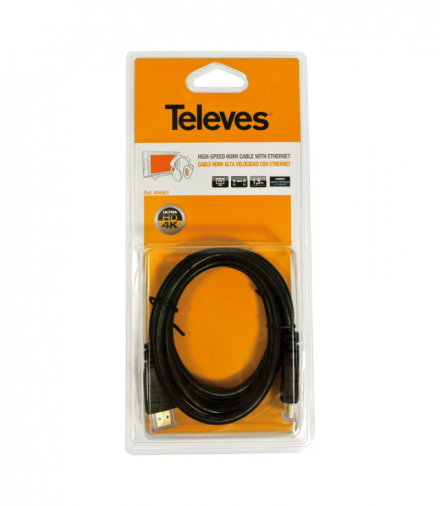 Kabel HDMI-HDMI 1,5m blister Televes Televes RTV003001