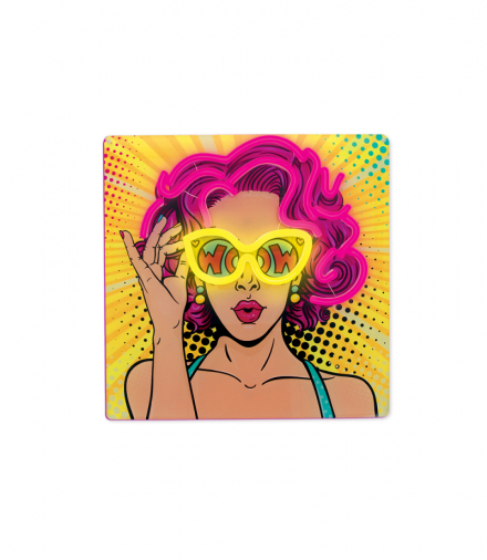 Neon ART LED POWER WOMAN żółto fioletowy FLA02 Forever Light RTV100307