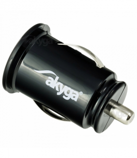 Akyga ładowarka samochodowa AK-CH-02 2x USB 2,1A czarna 5V TFO AKKZASAKLADSAM01