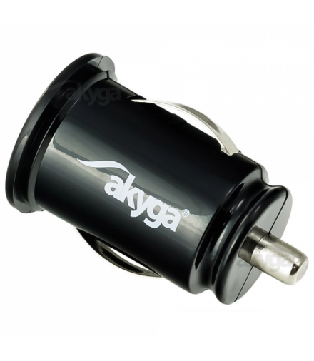 Akyga ładowarka samochodowa AK-CH-02 2x USB 2,1A czarna 5V TFO AKKZASAKLADSAM01