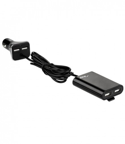 Akyga ładowarka samochodowa 12V, 4xUSB 9000mA AK-CH-10 czarna TFO AKKSGZASAKYG0006