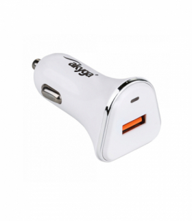Akyga ładowarka samochodowa Quick Charge AK-CH-07 1x USB 3A biała 12V TFO AKKSGZASAKYG0001