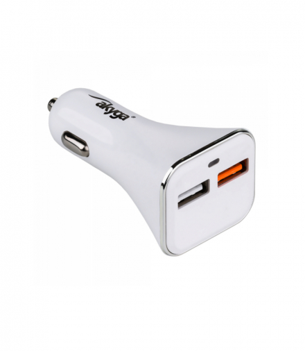 Akyga ładowarka samochodowa Quick Charge AK-CH-08 2x USB 3A biała 12V TFO AKKSGZASAKYG0002