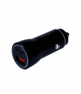 Akyga ładowarka samochodowa AK-CH-16 36W USB-A + USB-C PD Quick Charge 3.0 5-12V / 1.5-3A czarna TFO AKKSGZASAKY00258