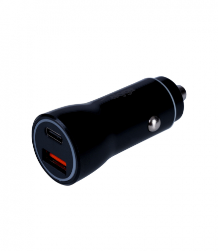 Akyga ładowarka samochodowa AK-CH-16 36W USB-A + USB-C PD Quick Charge 3.0 5-12V / 1.5-3A czarna TFO AKKSGZASAKY00258