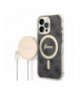 Guess zestaw nakładka + ładowarka do iPhone 13 Pro 6,1” GUBPP13LH4EACSK czarna hard case 4G Print MagSafe TFO GSM173683