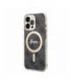 Guess zestaw nakładka + ładowarka do iPhone 13 Pro 6,1” GUBPP13LH4EACSK czarna hard case 4G Print MagSafe TFO GSM173683