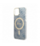 Guess zestaw nakładka + ładowarka do iPhone 14 Plus 6,7” GUBPP14MH4EACSB niebieska hard case Marble MagSafe TFO GSM173692