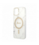 Guess zestaw nakładka + ładowarka do iPhone 14 Plus 6,7” GUBPP14MHMEACSH biała hard case Marble MagSafe TFO GSM173696