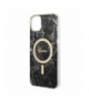 Guess zestaw nakładka + ładowarka do iPhone 14 Plus 6,7” GUBPP14MHMEACSK czarna hard case Marble MagSafe TFO GSM173697