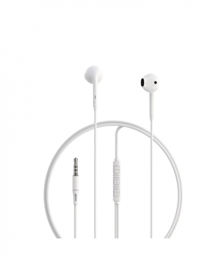 Devia słuchawki przewodowe Kintone A3 jack 3,5mm douszne białe TFO BRA014092