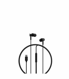 Devia słuchawki przewodowe Smart M1 Digital Metal USB-C dokanałowe czarne TFO BRA014021